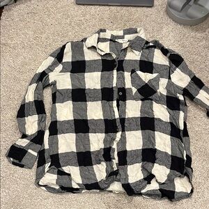 Jane and Delancey Monochrome Checkered Shirt